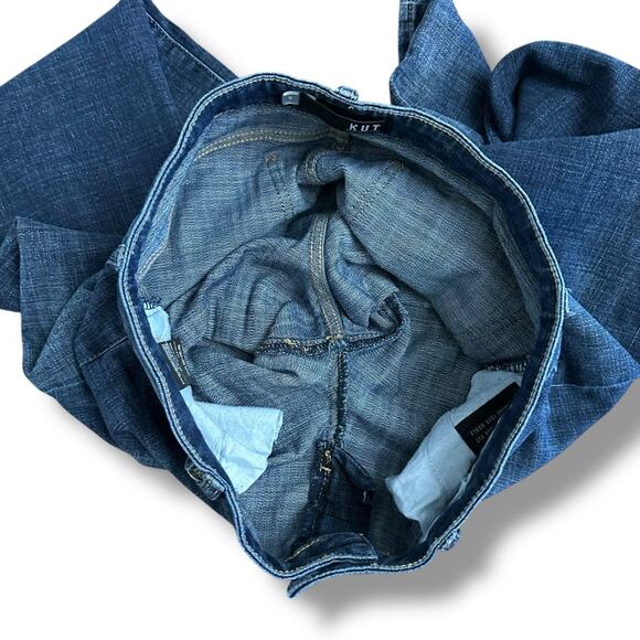 Kut from the Kloth Women’s Dark Wash Stretch Denim Straight Ankle Jeans Size 8 - Picture 10 of 11